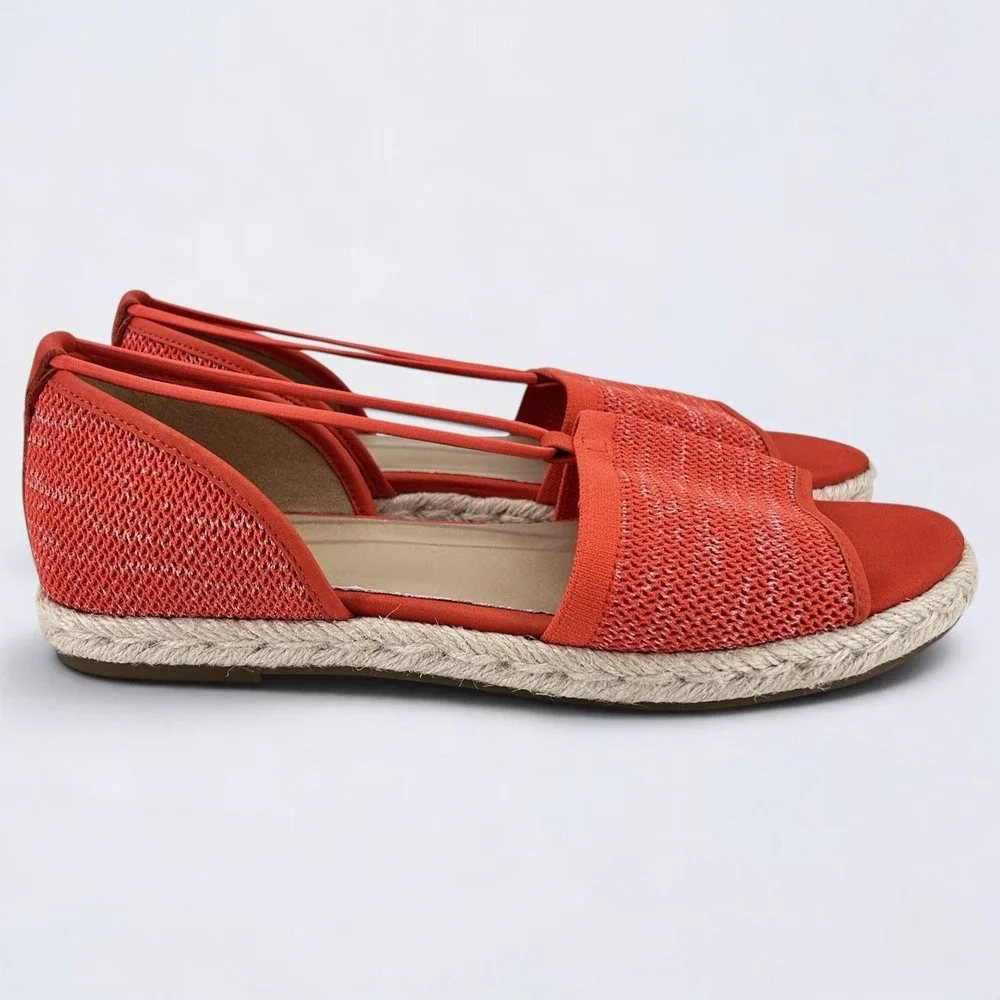 Eileen Fisher Flats Women's Size 10 Orange Mews Magma Melange Espadrille Sandals